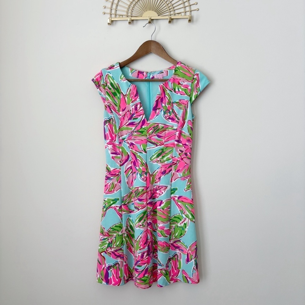 Lilly Pulitzer Briella Floral Fit and Flare Dress XS In the Vias